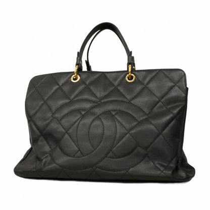 Chanel Black Grained Calfskin Tote Bag (Pre-Owned)