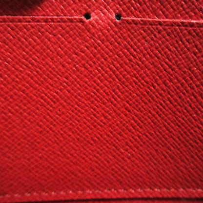 Louis Vuitton Brown Red Color Long Wallet (Bi-Fold) (Pre-Owned)