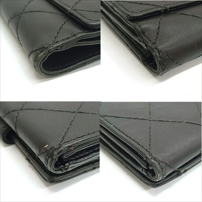 Chanel Black Leather Wallet (Bi-Fold) (Pre-Owned)