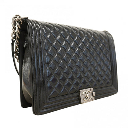 Chanel Black Patent Leather Shoulder Bag (Pre-Owned)