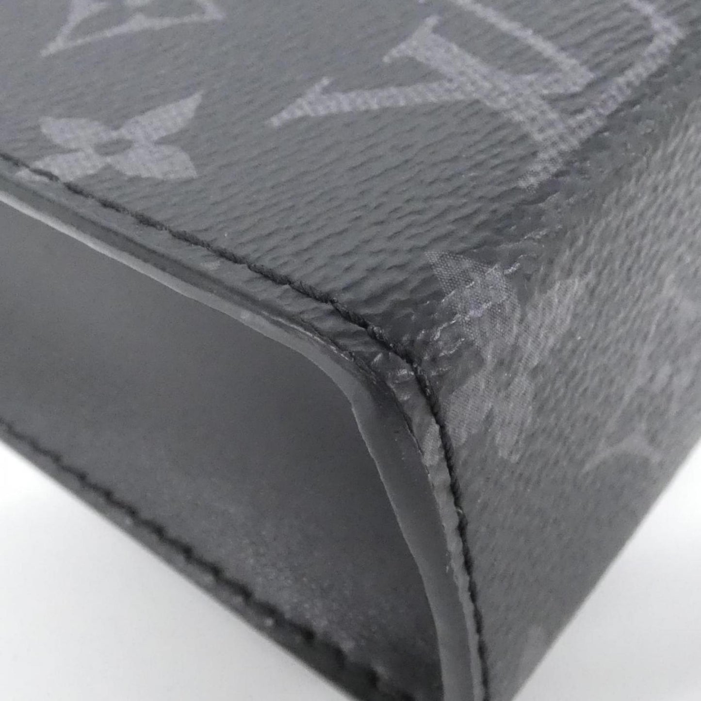 Louis Vuitton Black Gris Coated Canvas Pouch Shoulder Bag (Pre-Owned)