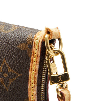 Louis Vuitton Brown Pvc Leather Pochette Pouch (Pre-Owned)