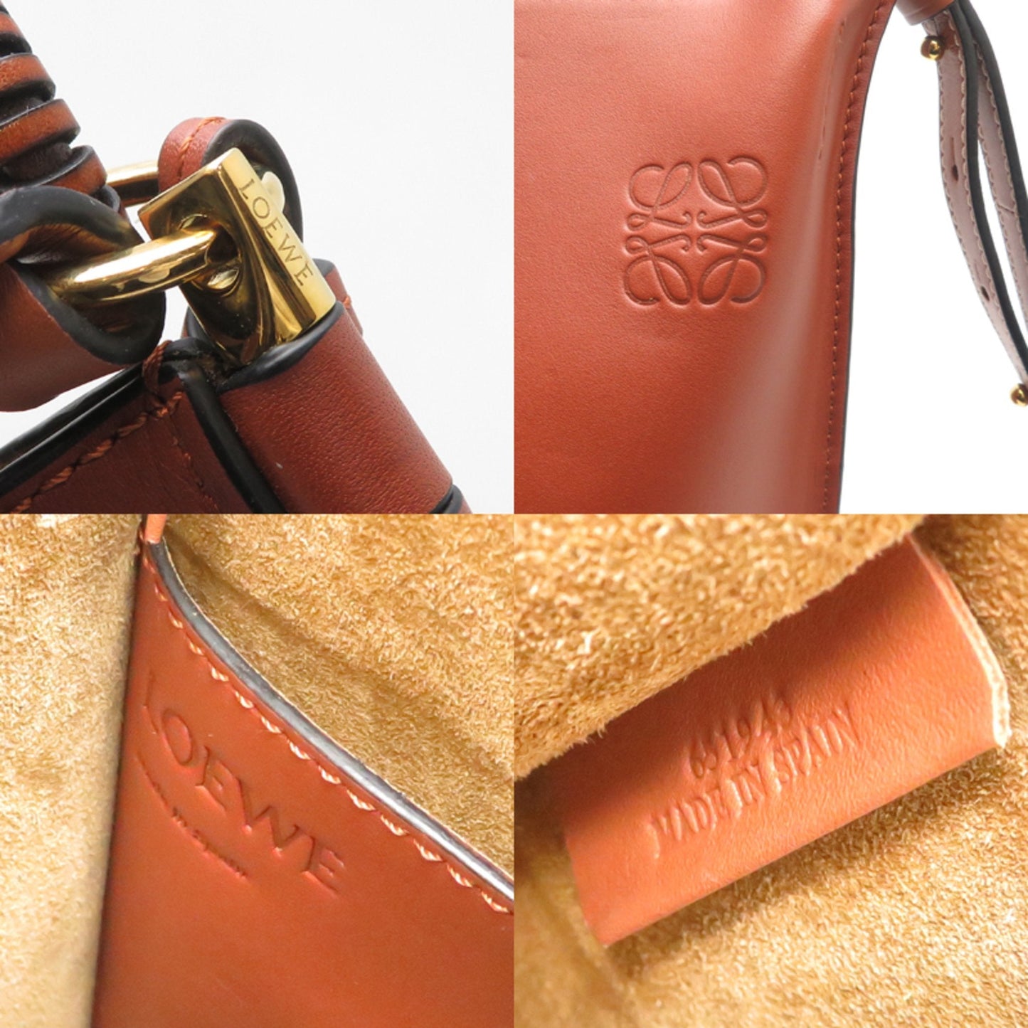 Loewe Brown Leather Handbag Shoulder Bag (Pre-Owned)