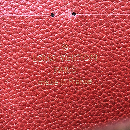 Louis Vuitton Cerise Red Color Monogram Empreinte Long Wallet (Bi-Fold) (Pre-Owned)