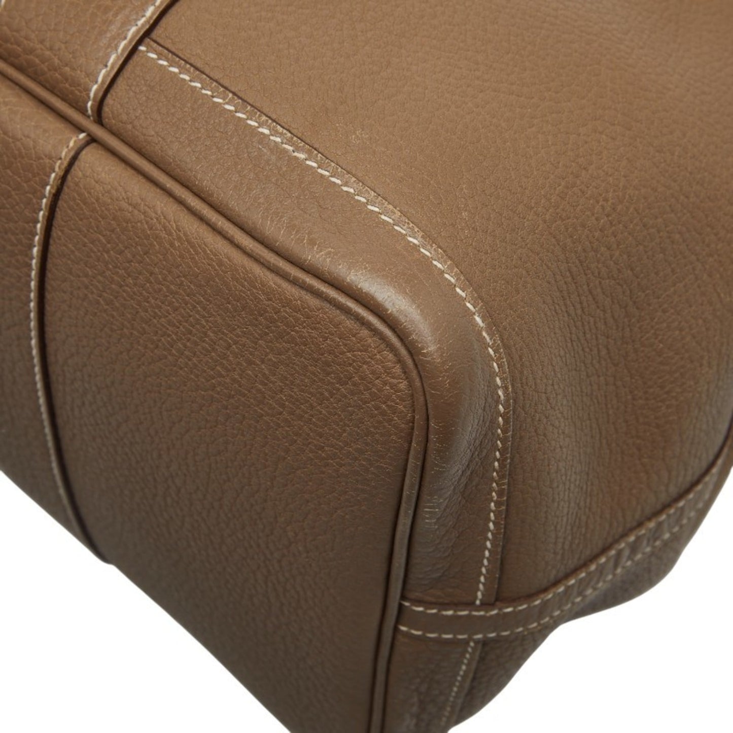 Hermes Beige Etoupe Gray Negonda Leather Handbag Tote Bag (Pre-Owned)