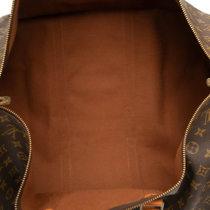 Louis Vuitton Brown Pvc Leather Boston Bag (Pre-Owned)