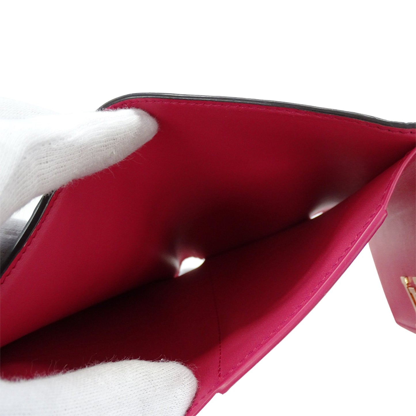 Louis Vuitton Hot Pink Noir Leather Wallet (Tri-Fold) (Pre-Owned)