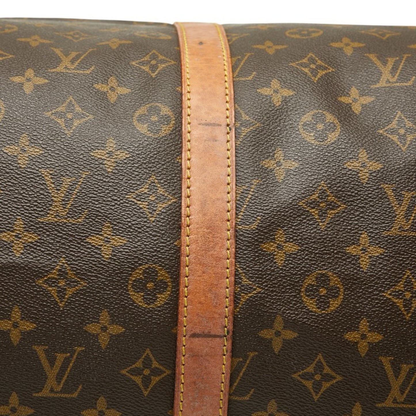 Louis Vuitton Brown Pvc Leather Boston Bag (Pre-Owned)