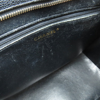 Chanel Black Leather Tote Bag (Pre-Owned)
