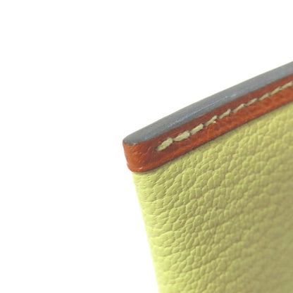 Hermes Lime Green Chevre Leather Coin Purse/Coin Case (Pre-Owned)