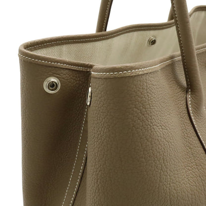 Hermes Garden Etoupe Gray Negonda Leather Handbag Tote Bag (Pre-Owned)