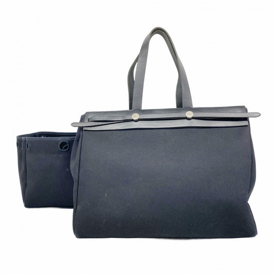 Hermes Black Toile Officier Tote Bag (Pre-Owned)