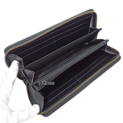 Gucci Black Leather Long Wallet (Bi-Fold) (Pre-Owned)