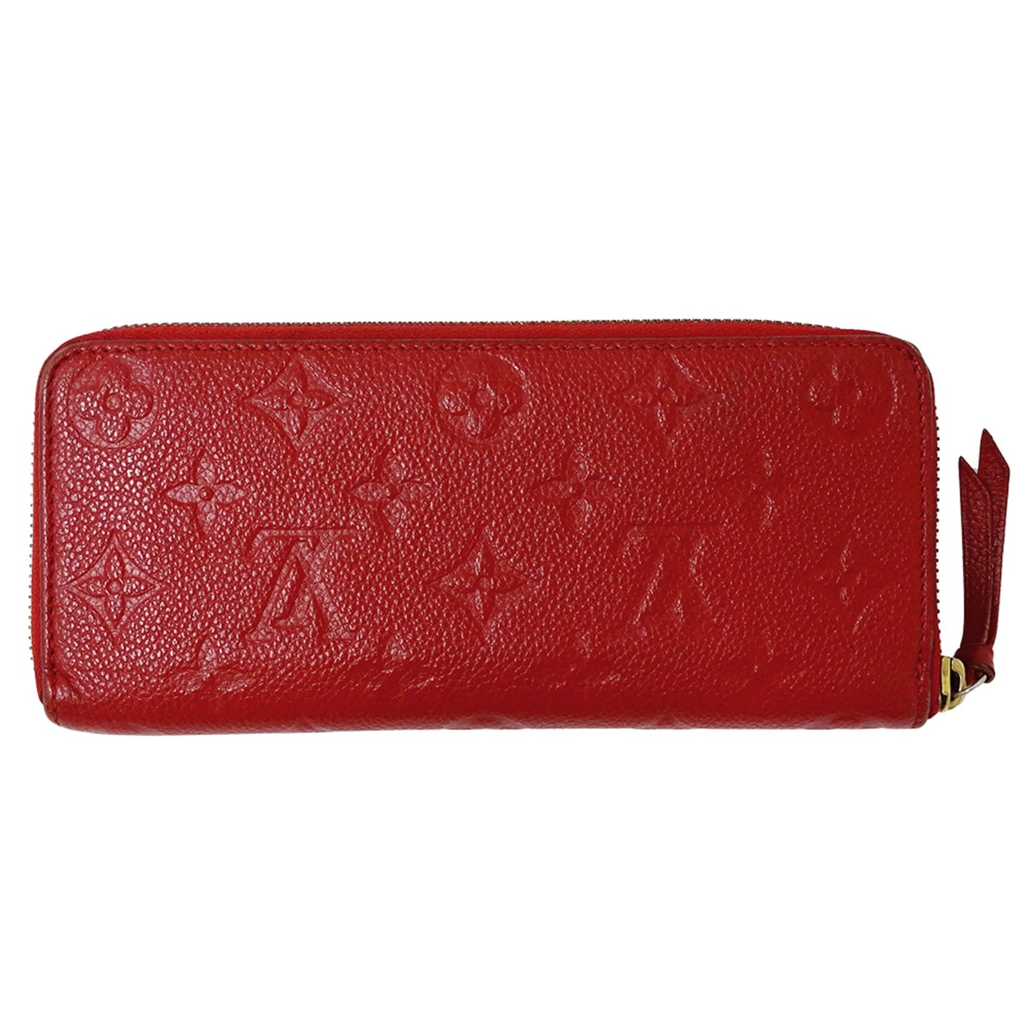 Louis Vuitton Cerise Red Color Monogram Empreinte Long Wallet (Bi-Fold) (Pre-Owned)