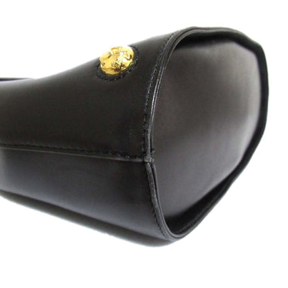 Salvatore Ferragamo Black Leather Handbag Shoulder Bag (Pre-Owned)