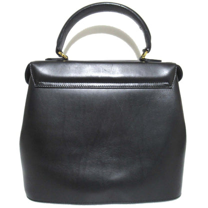 Salvatore Ferragamo Black Leather Handbag Shoulder Bag (Pre-Owned)