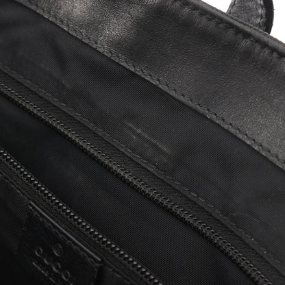 Gucci Black Green Red Color Canvas Leather Tote Bag (Pre-Owned)