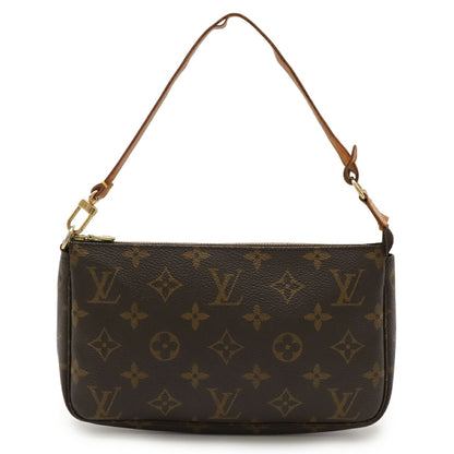 Louis Vuitton Brown Pvc Handbag Pochette Pouch (Pre-Owned)