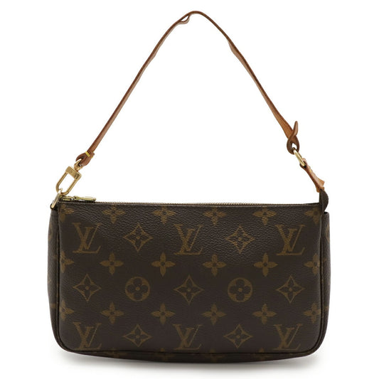Louis Vuitton Brown Pvc Handbag Pochette Pouch (Pre-Owned)