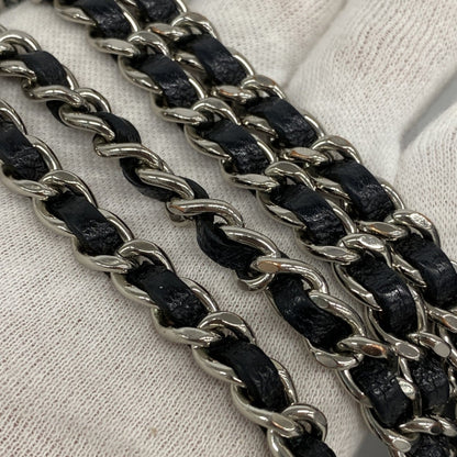 Chanel Black Grained Calfskin Chain/Shoulder Wallet (Pre-Owned)