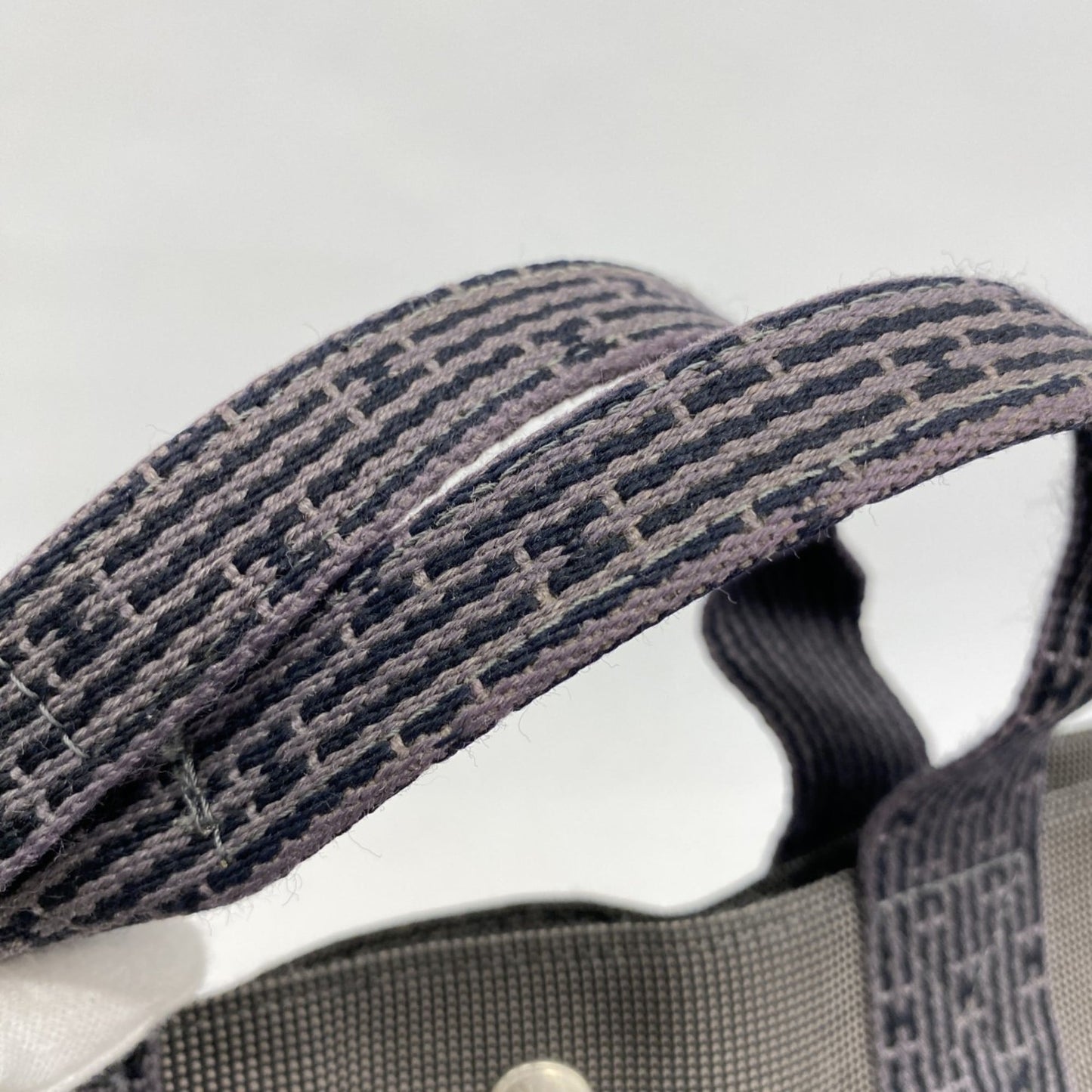 Hermes Gray Canvas Tote Bag (Pre-Owned)