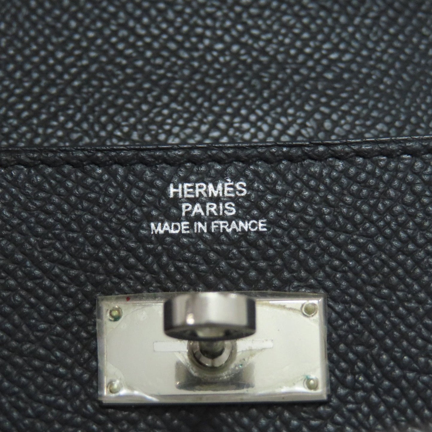 Hermes Kelly Black Epsom Leather Long Wallet (Bi-Fold) (Pre-Owned)