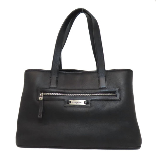 Salvatore Ferragamo Black Leather Tote Bag (Pre-Owned)