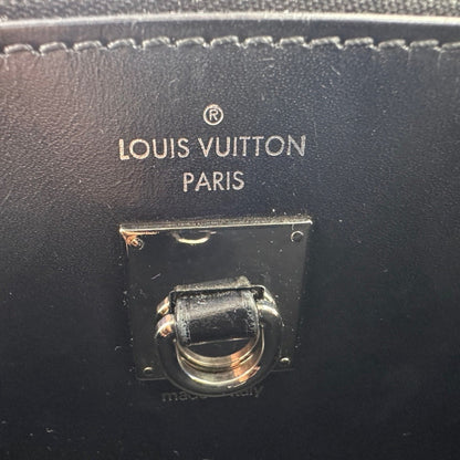 Louis Vuitton Black Gray Ivory Leather Suede Handbag Tote Bag (Pre-Owned)