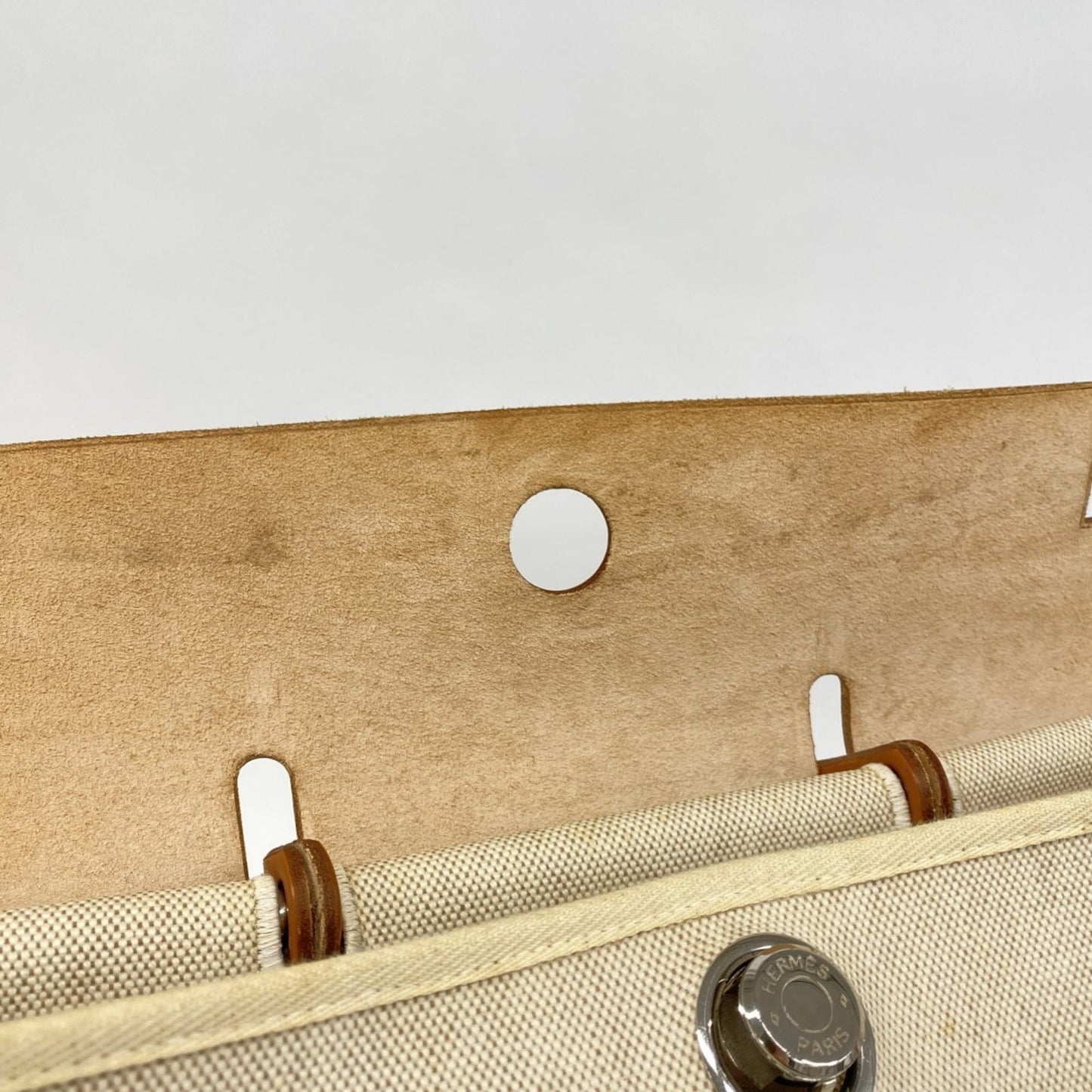 Hermes Natural Toile H Handbag (Pre-Owned)