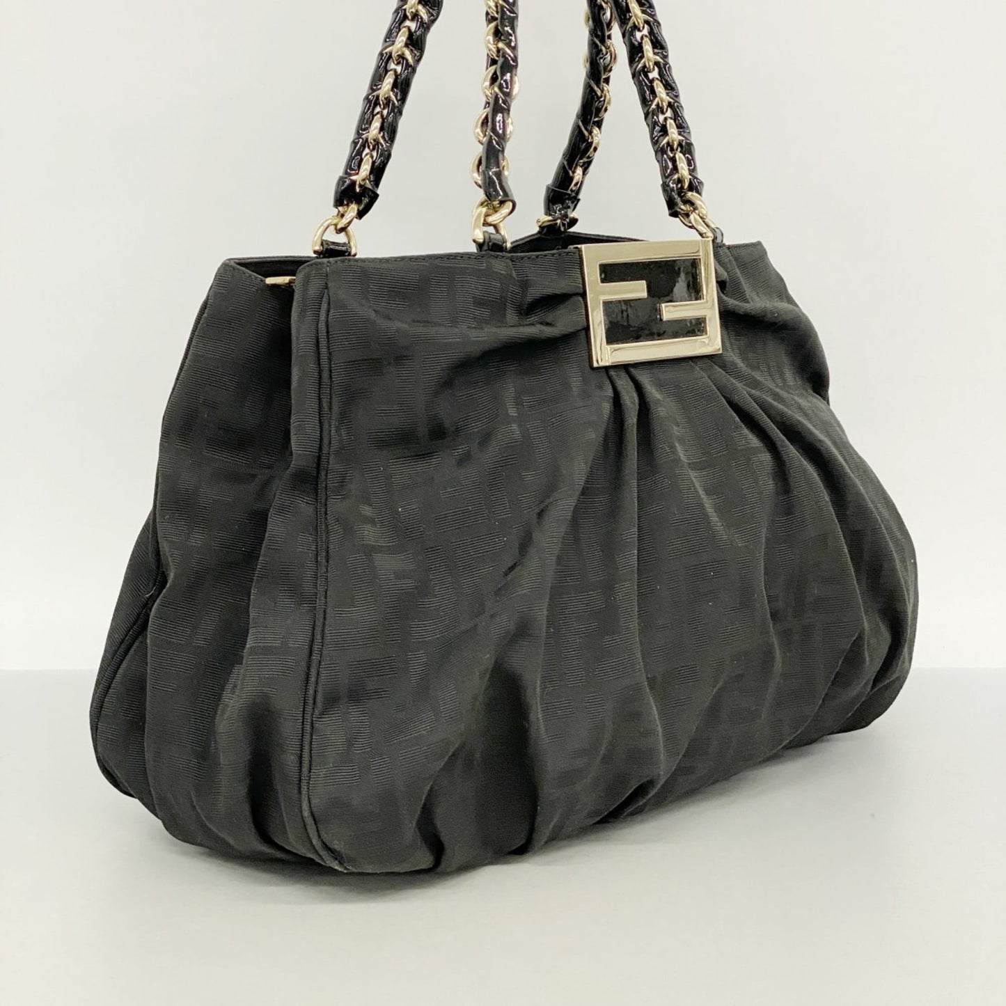Fendi Black Nylon Canvas Tote Bag (Pre-Owned)