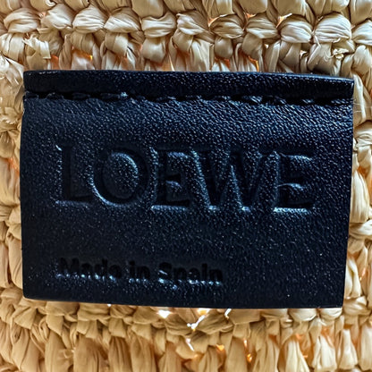 Loewe Black Raffia Shoulder Bag Tote Bag (Pre-Owned)