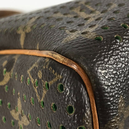 Louis Vuitton Brown Green Monogram Monogram Perforated Boston Bag Handbag Tote Bag (Pre-Owned)