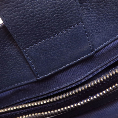 Chanel Navy Leather Tote Bag (Pre-Owned)