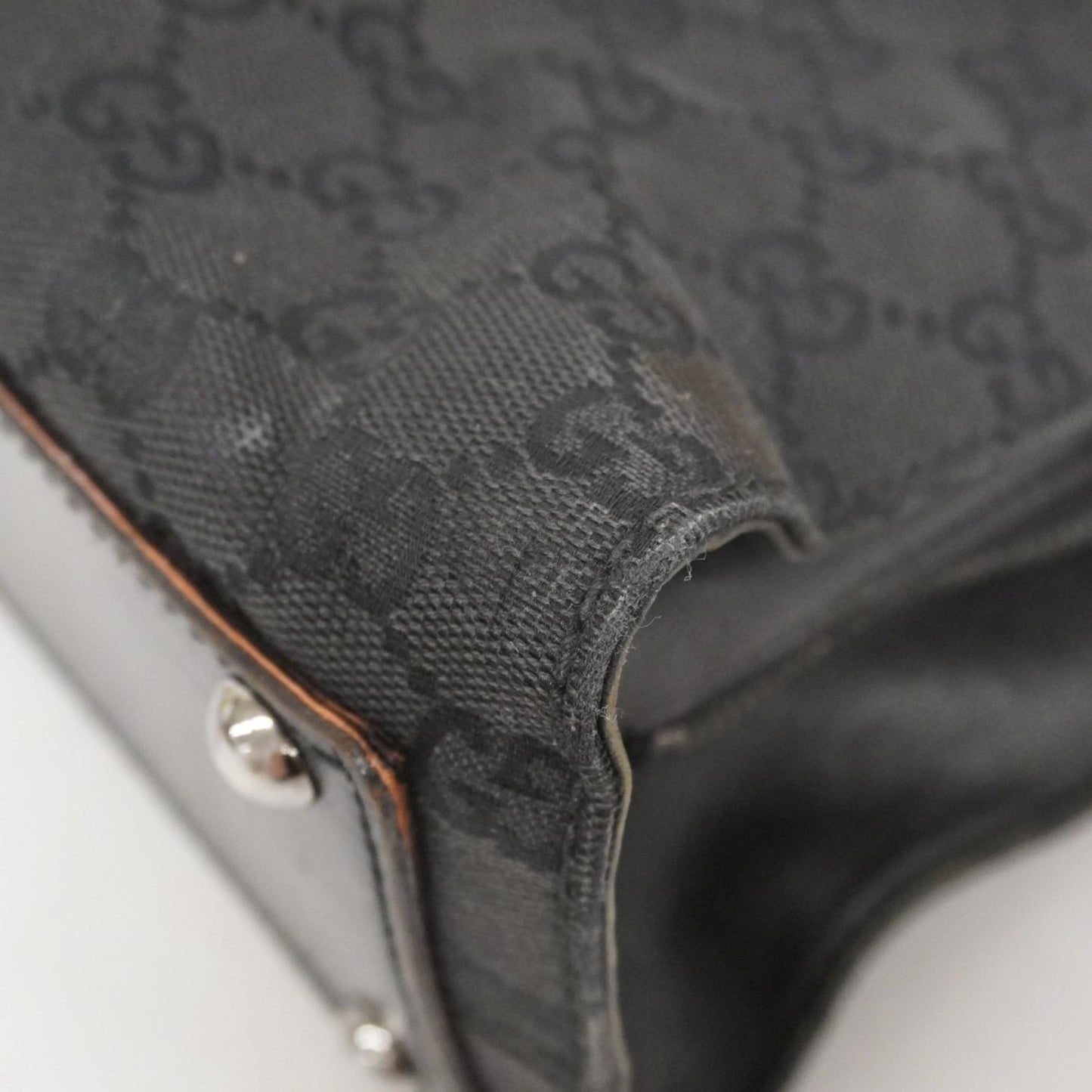 Gucci Black Canvas Tote Bag (Pre-Owned)