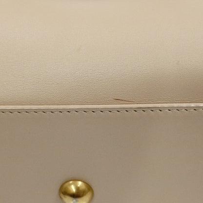 Yves Saint Laurent Beige Leather Handbag Shoulder Bag (Pre-Owned)