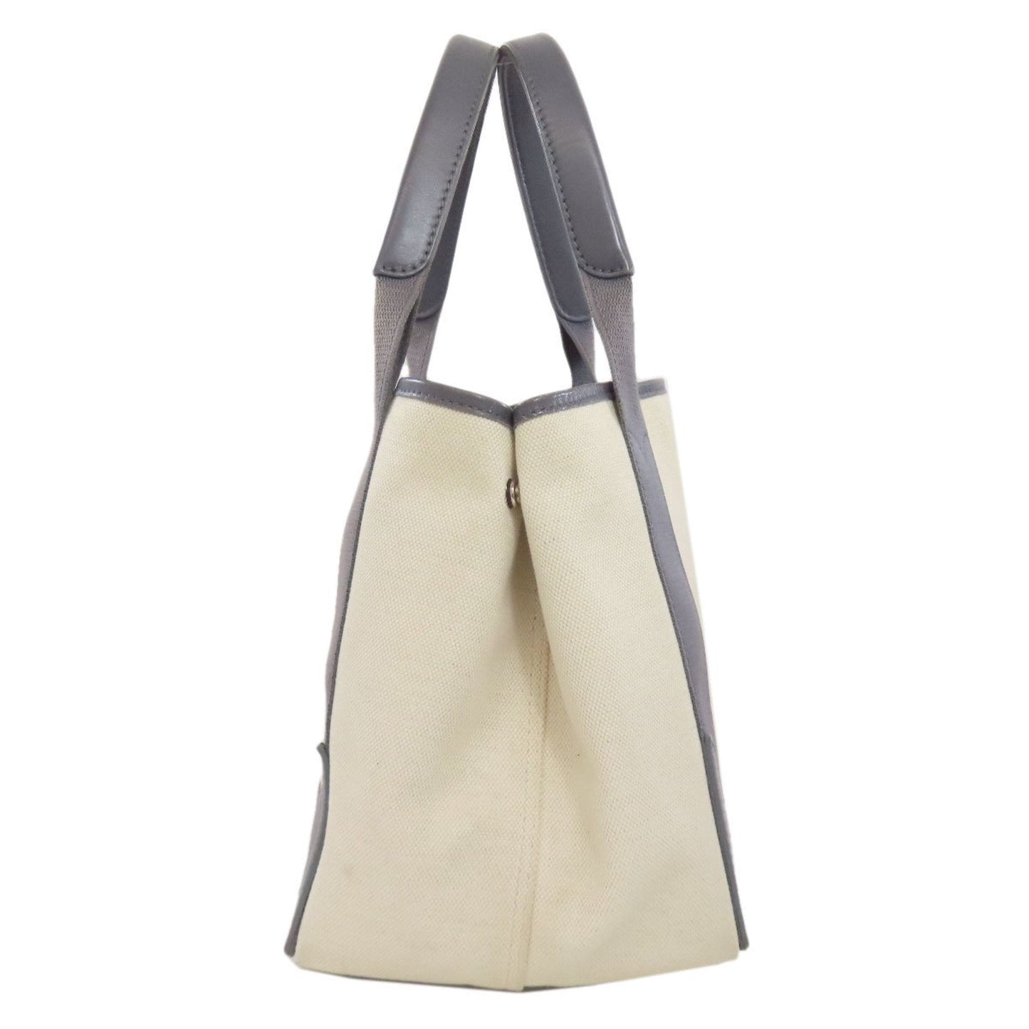 Balenciaga Gray White Canvas Tote Bag (Pre-Owned)