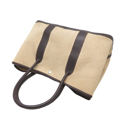 Hermes Brown White Leather Tote Bag (Pre-Owned)