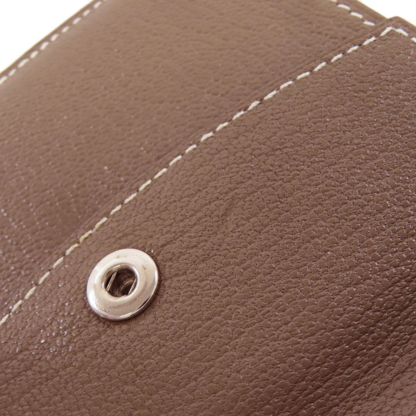 Hermes Etoupe Gray Chevre Leather Coin Purse/Coin Case (Pre-Owned)