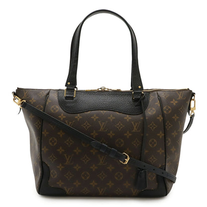 Louis Vuitton Monogram Black Noir Monogram Leather Shoulder Bag Tote Bag (Pre-Owned)