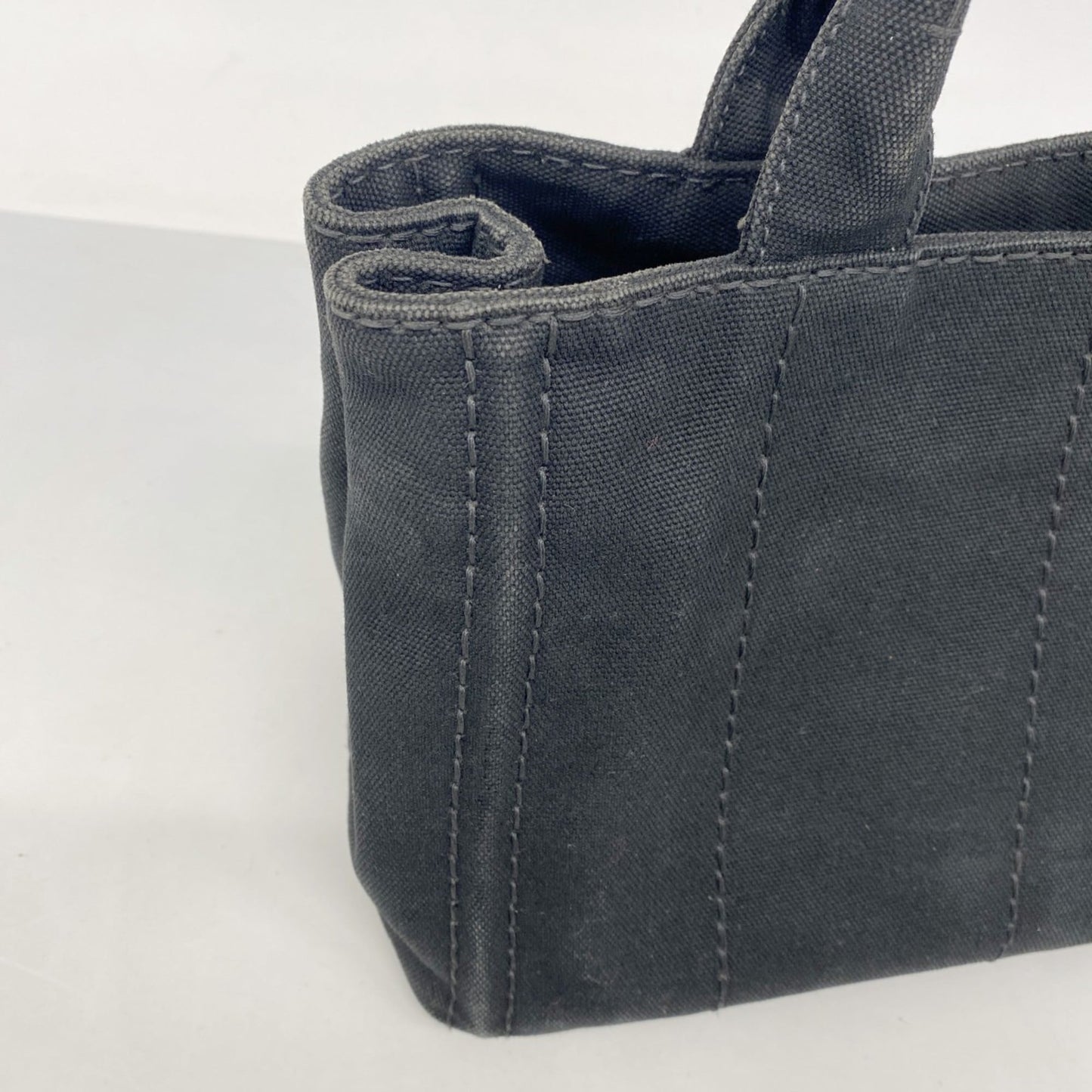 Prada Black Canvas Tote Bag (Pre-Owned)