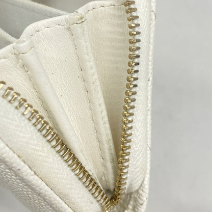 Chanel White Grained Calfskin Coin Purse/Coin Case (Pre-Owned)