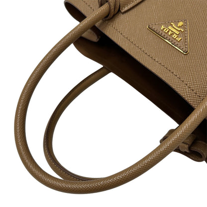 Prada Brown Camel Leather Tote Bag (Pre-Owned)