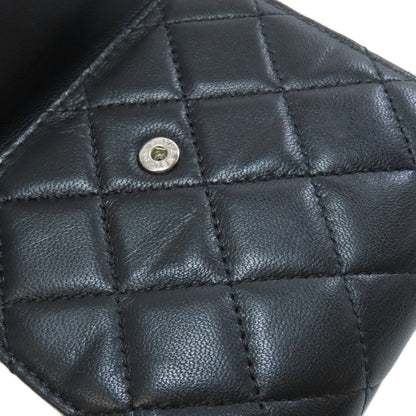 Chanel Matelasse Black Leather Wallet (Bi-Fold) (Pre-Owned)