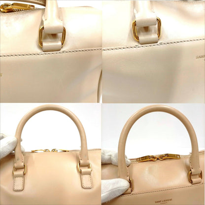 Yves Saint Laurent Beige Leather Handbag Shoulder Bag (Pre-Owned)