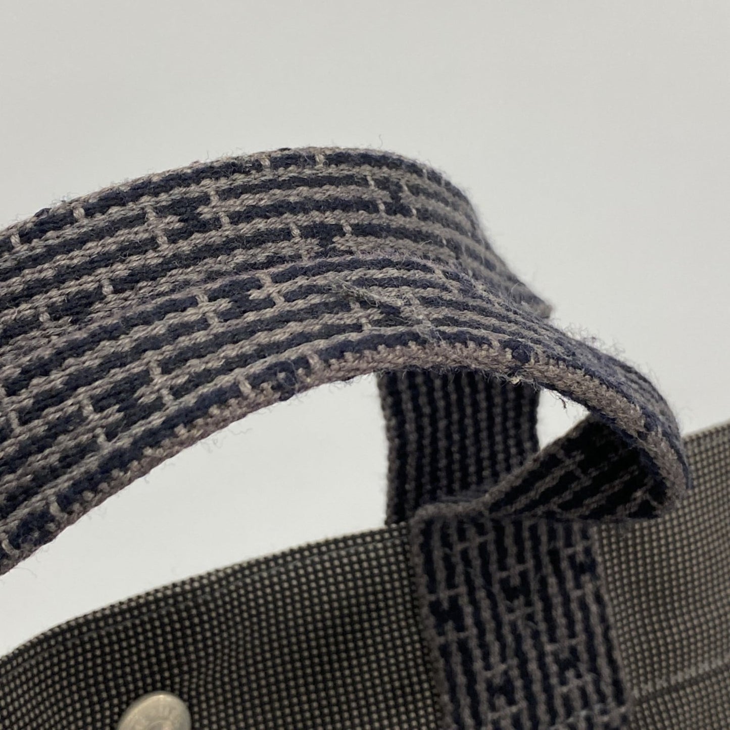 Hermes Gray Canvas Tote Bag (Pre-Owned)