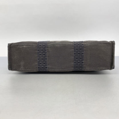 Hermes Gray Canvas Tote Bag (Pre-Owned)