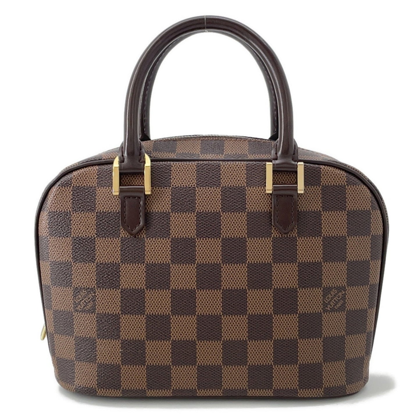Louis Vuitton Brown Red Color Damier Canvas Handbag (Pre-Owned)