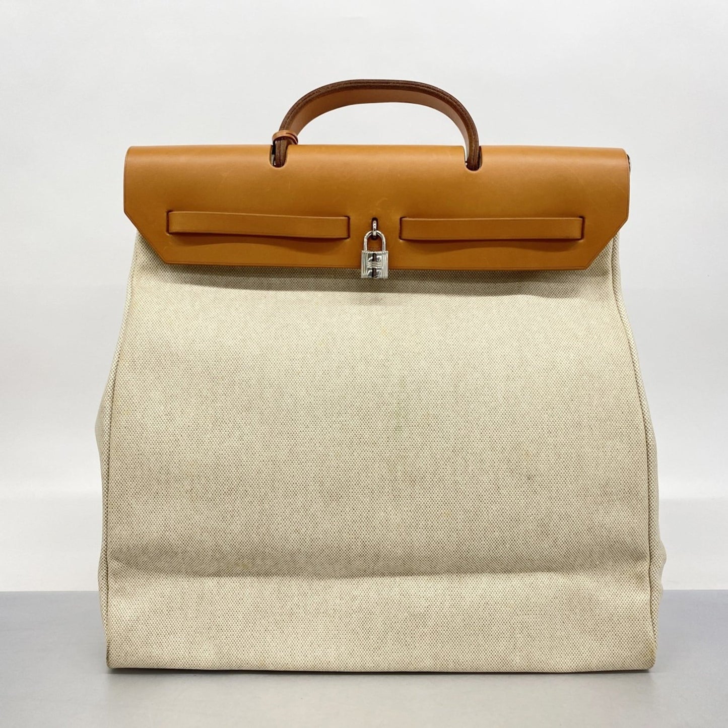 Hermes Natural Toile H Handbag (Pre-Owned)