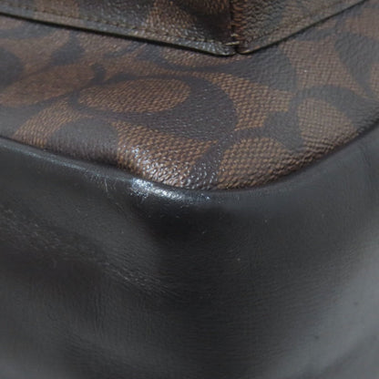 Coach Black Brown Pvc Leather Backpack (Pre-Owned)