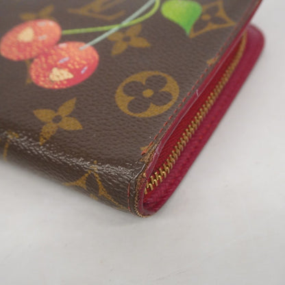 Louis Vuitton Brown Red Color Long Wallet (Bi-Fold) (Pre-Owned)